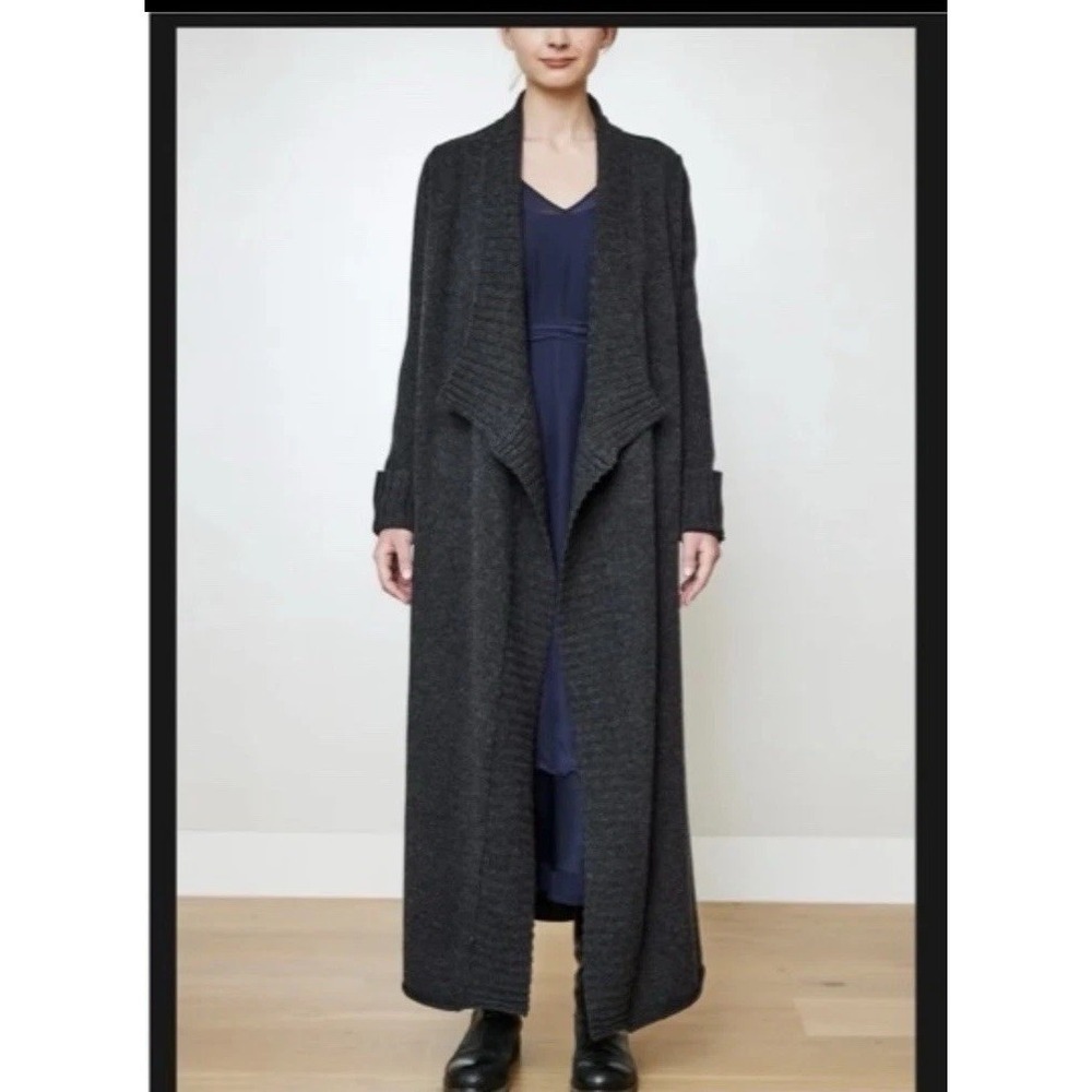 Brazeau Tricot Pub Coat Size 3 Medium 100% Luxury‎ Cashmere Minimalist Quiet Lux